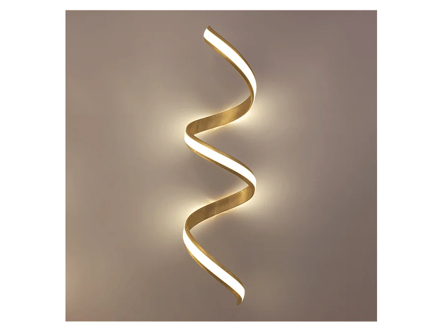 Grande applique ou plafonnier spirale effet feuille d'or - Millenium