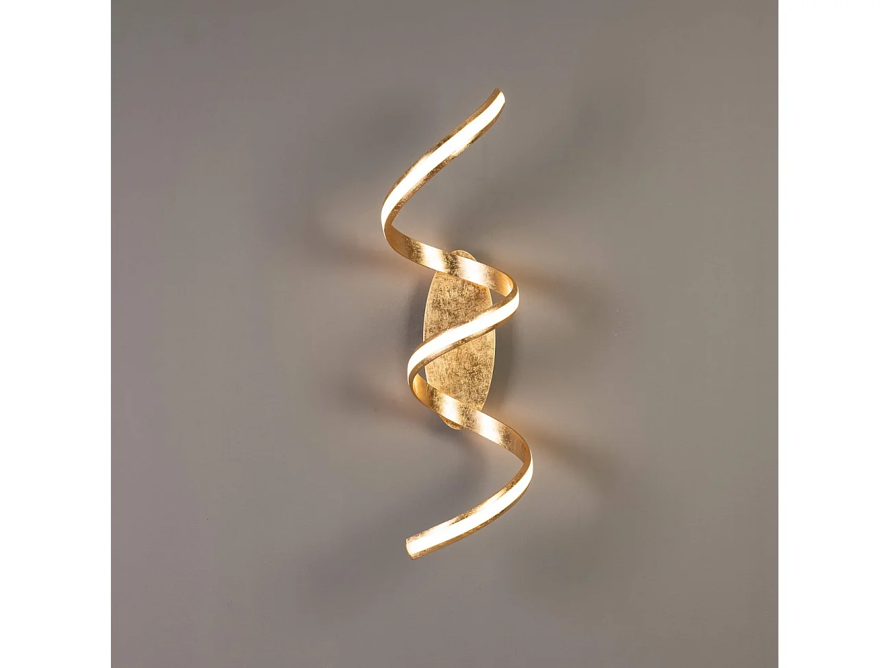 Grande applique ou plafonnier spirale effet feuille d'or - Millenium