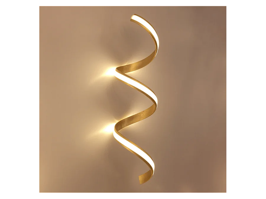 Grande applique ou plafonnier spirale effet feuille d'or - Millenium
