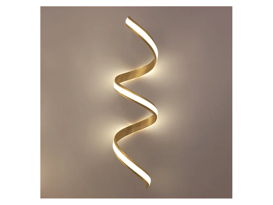 Grande applique ou plafonnier spirale effet feuille d'or - Millenium