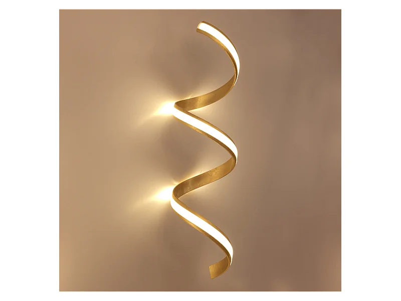 Grande applique ou plafonnier spirale effet feuille d'or - Millenium