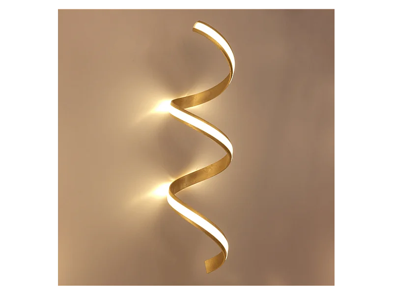 Grande applique ou plafonnier spirale effet feuille d'or - Millenium