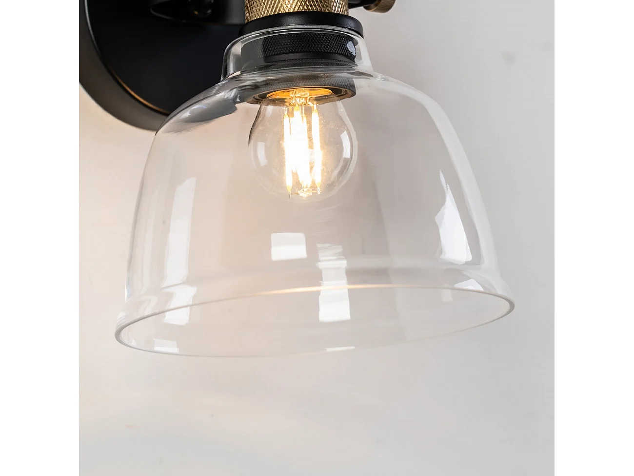 Petite applique en verre transparent - Linz