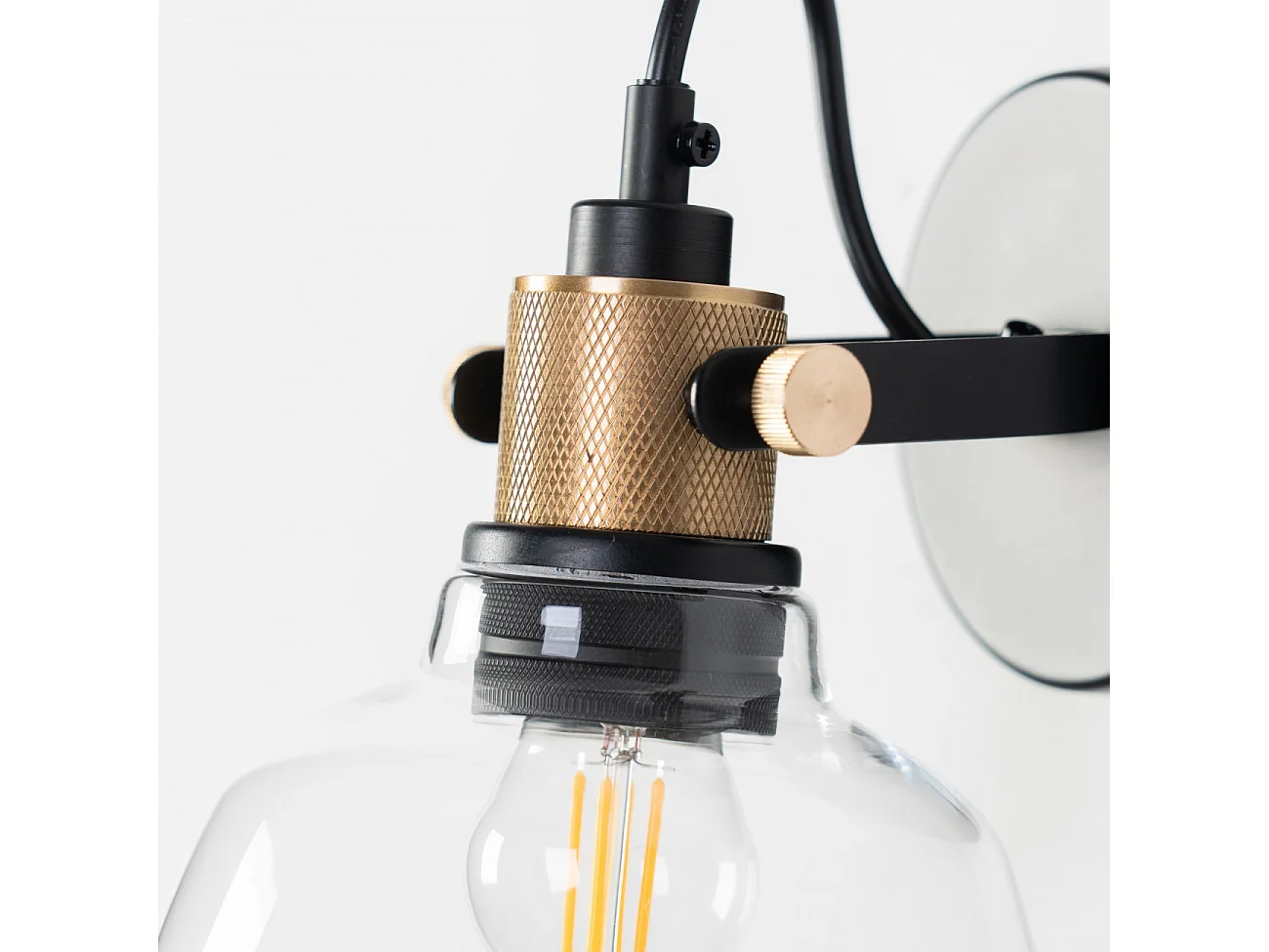 Petite applique en verre transparent - Linz