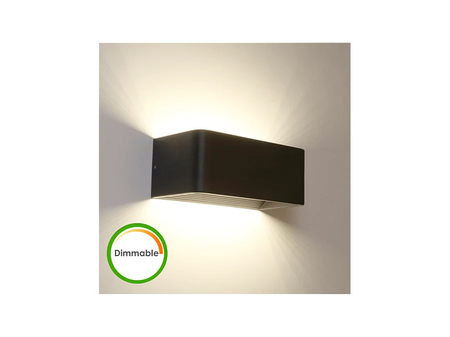 Applique noire LED compatible avec variateur  - Quadra