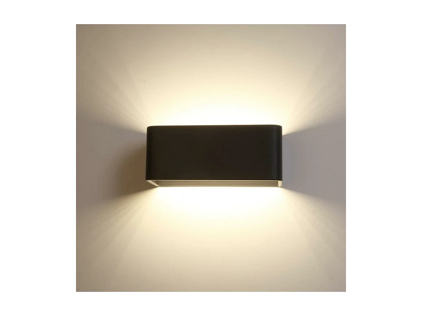 Applique noire LED compatible avec variateur  - Quadra