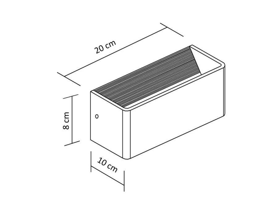 Applique noire LED compatible avec variateur  - Quadra