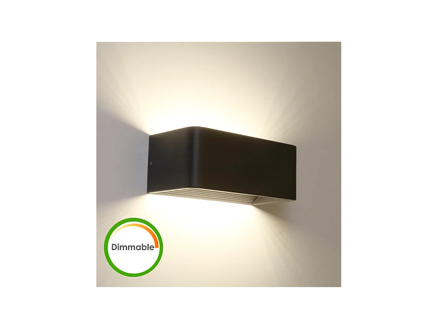 Applique noire LED compatible avec variateur  - Quadra