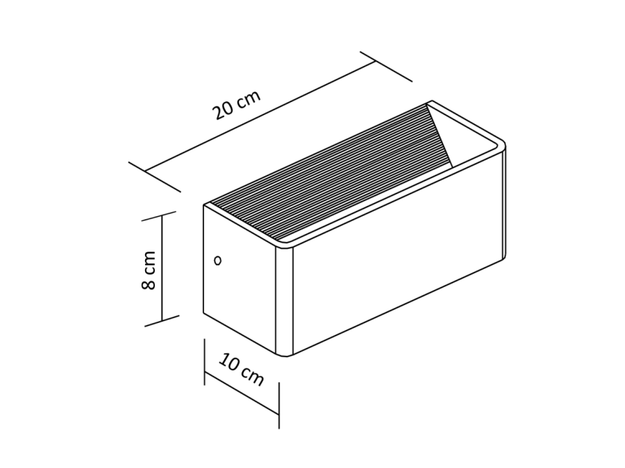 Applique noire LED compatible avec variateur  - Quadra