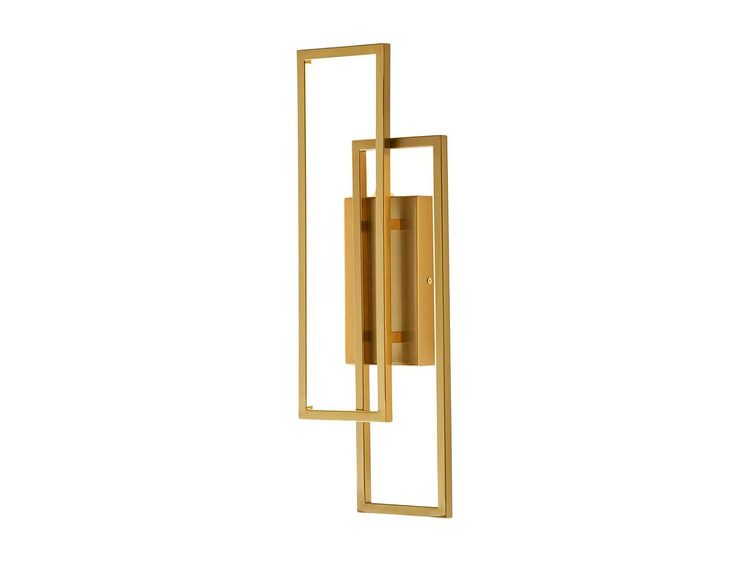 Applique double rectangle laiton 50 cm éclairage indirect - Torello