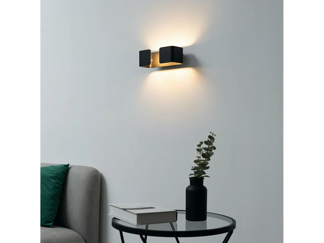 Applique design rectangulaire noire - Foss