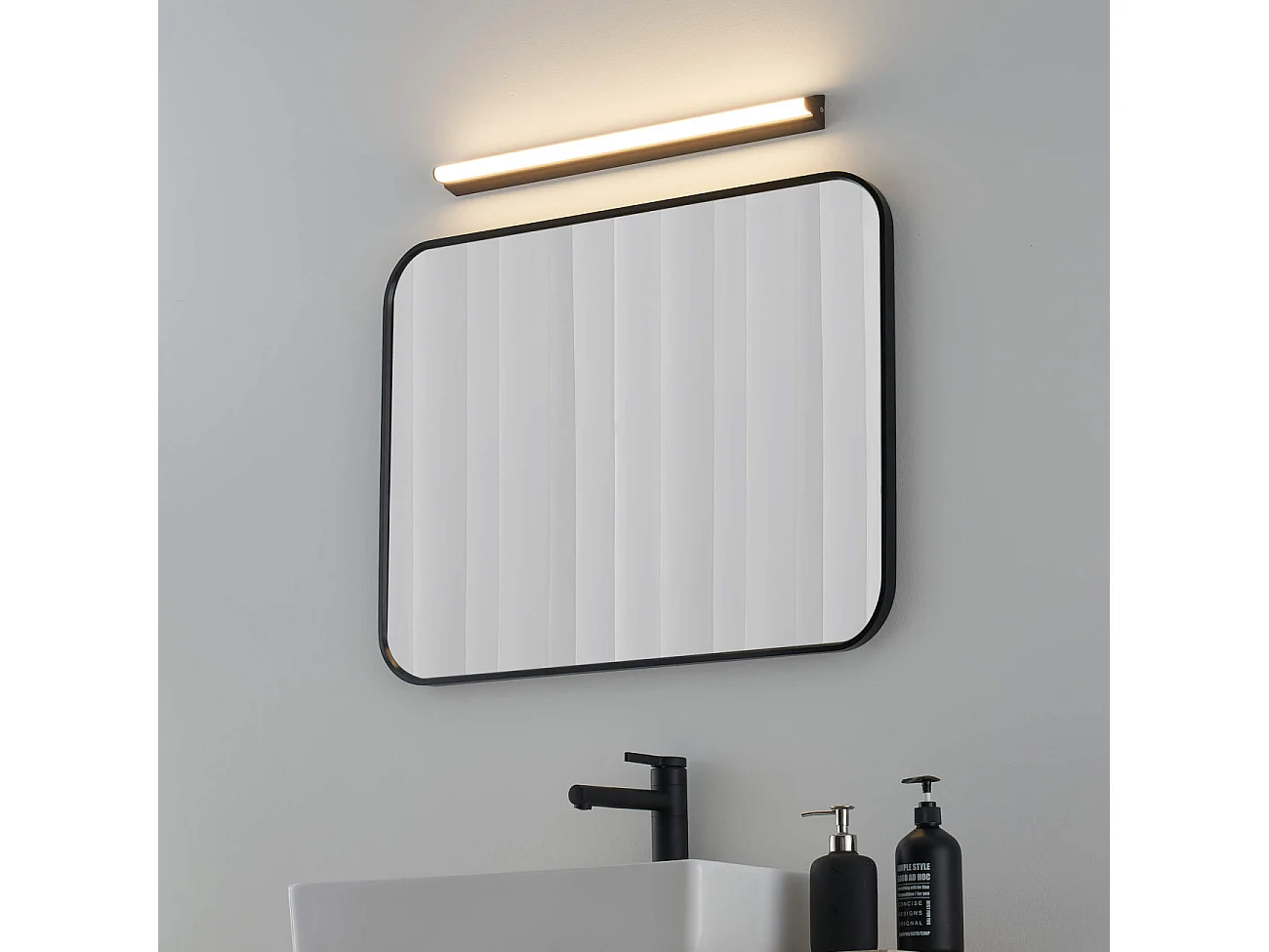 Longue applique style réglette ultramoderne IP44 60 cm- Wani