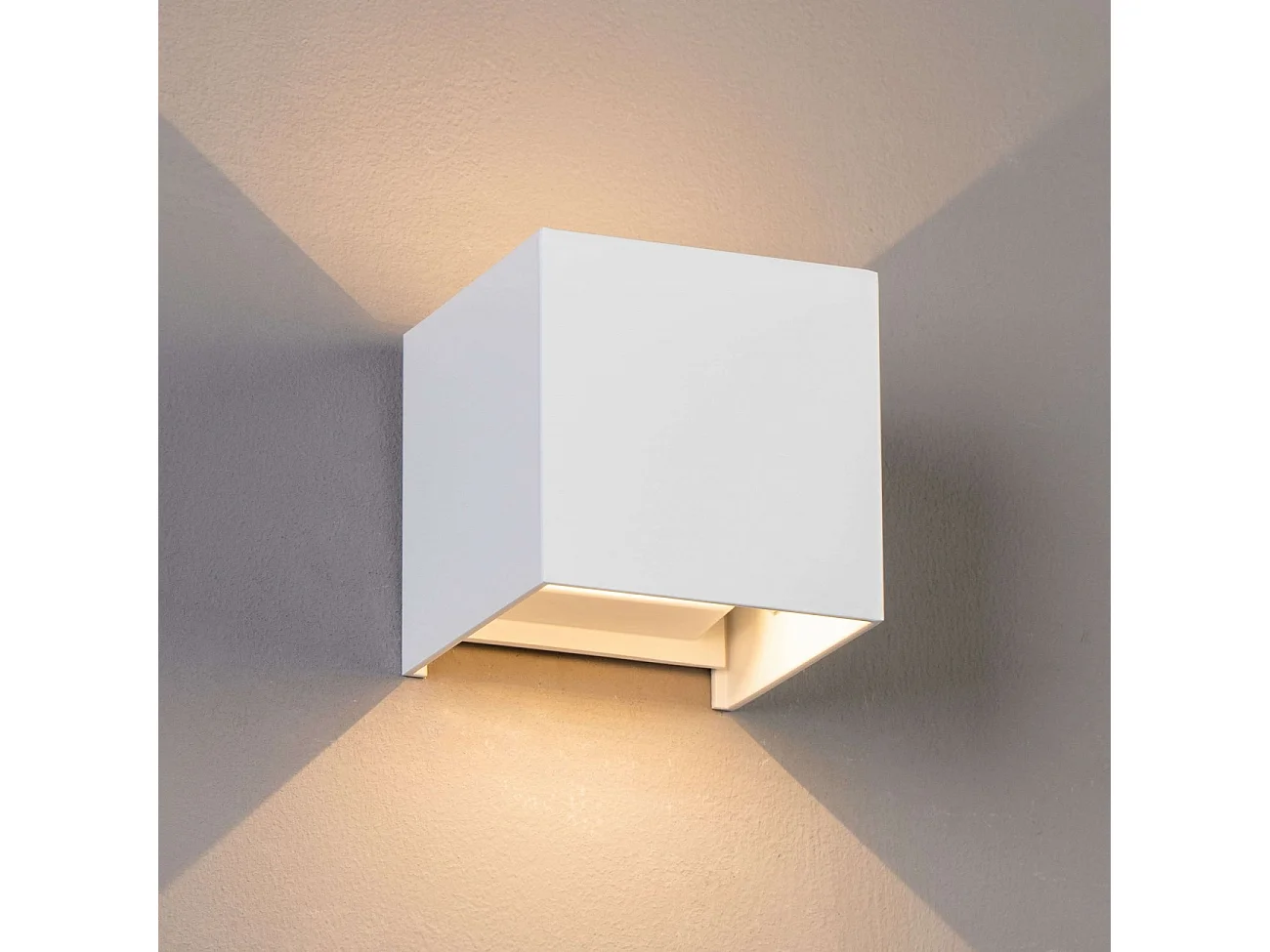 Lampe murale LED variable 6W IP54 - Blanc - Cubic