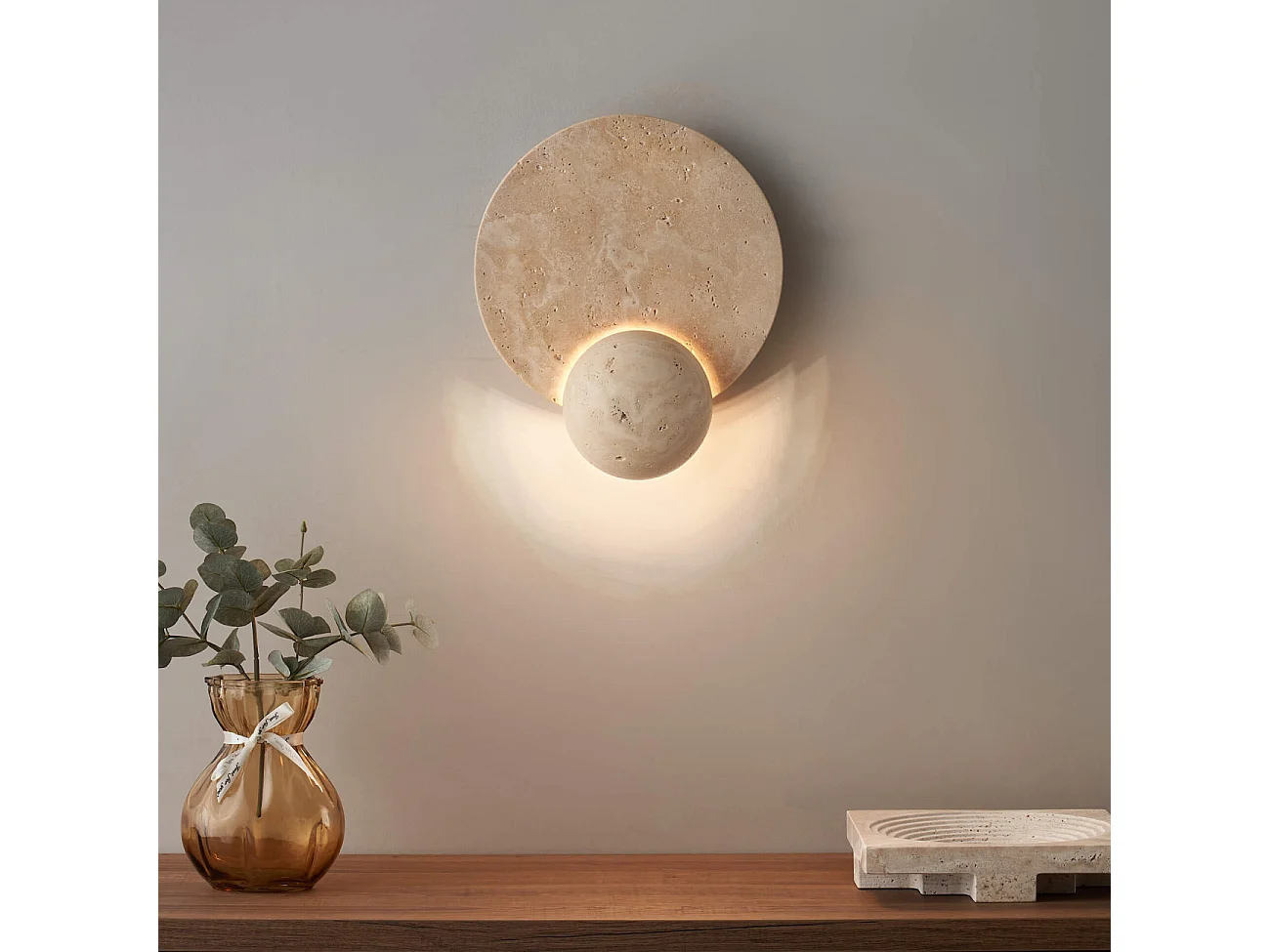 Applique murale en pierre éclairage d'ambiance - Orsola