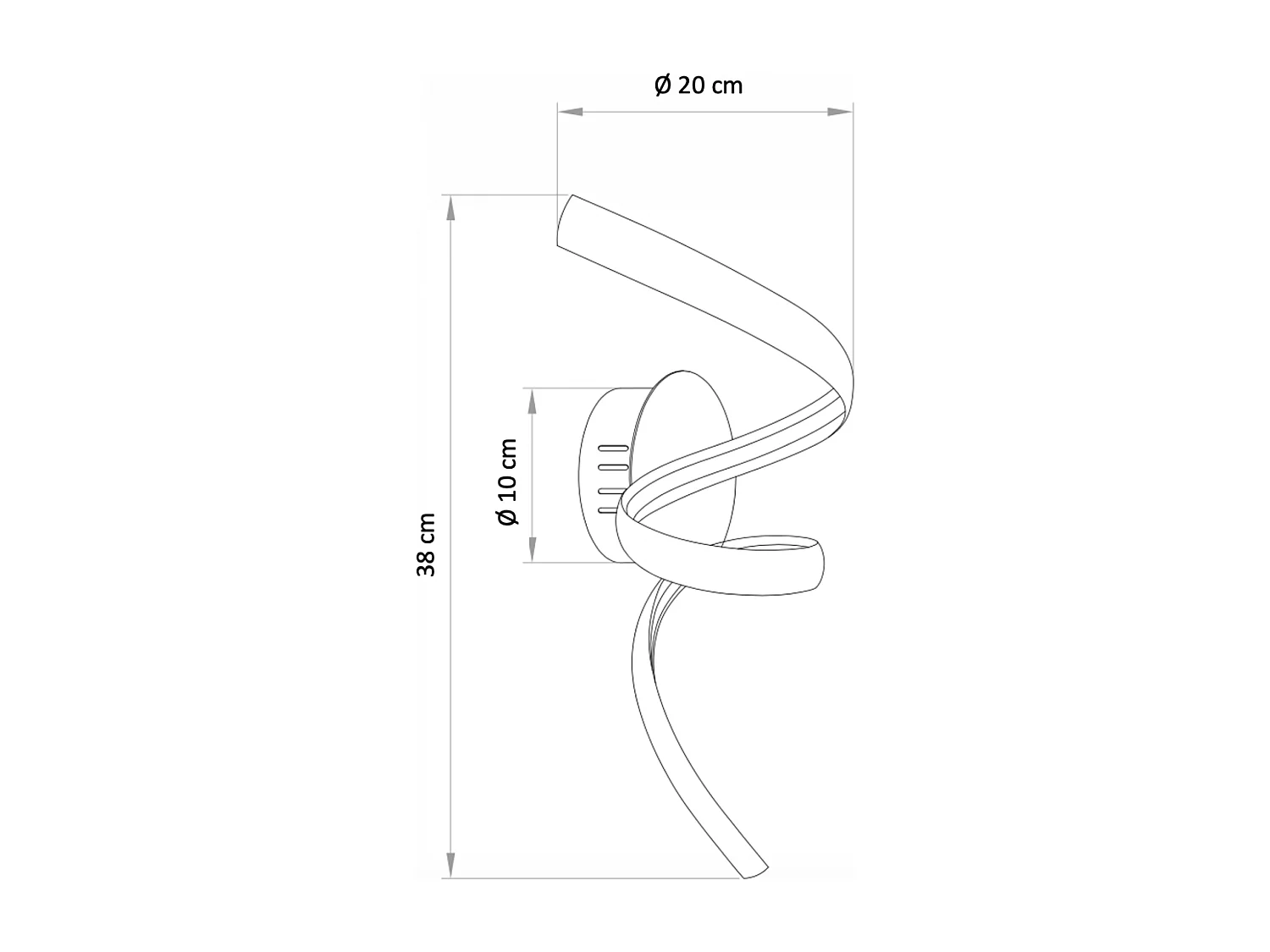 Applique ruban spirale LED blanche - Kauai