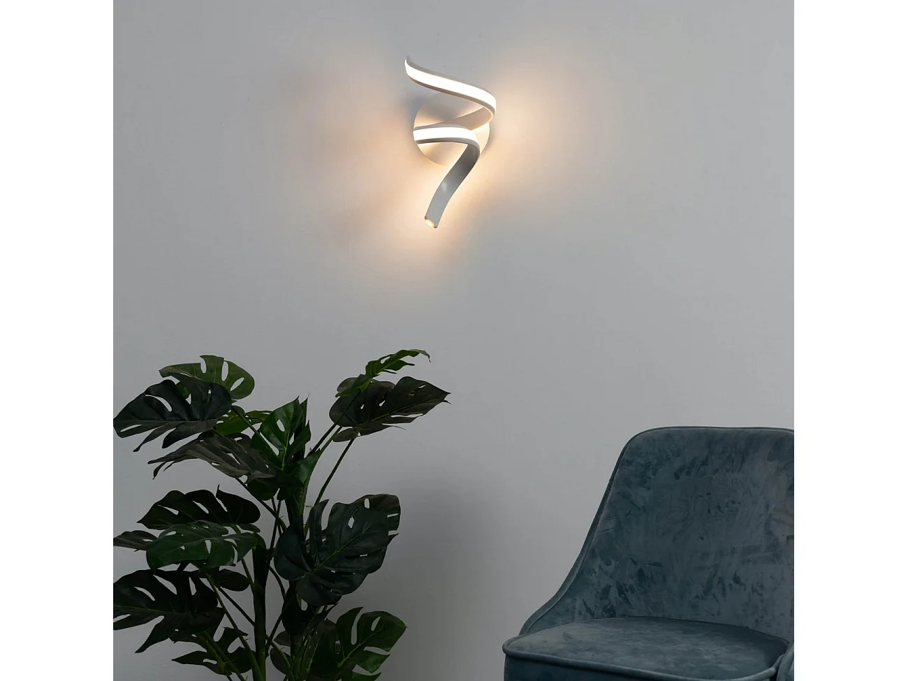 Applique ruban spirale LED blanche - Kauai