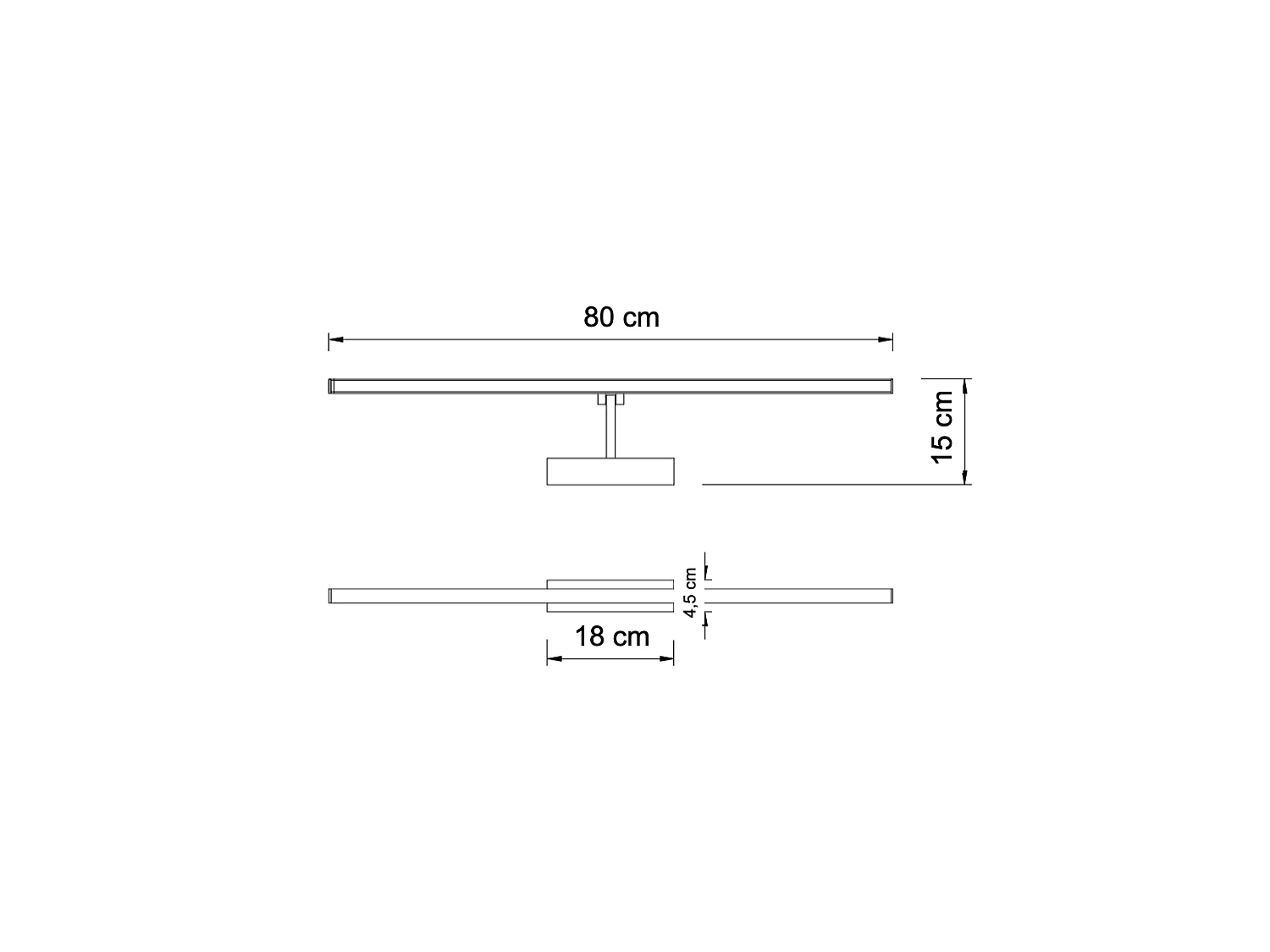 Longue applique murale tableau LED - Xenia