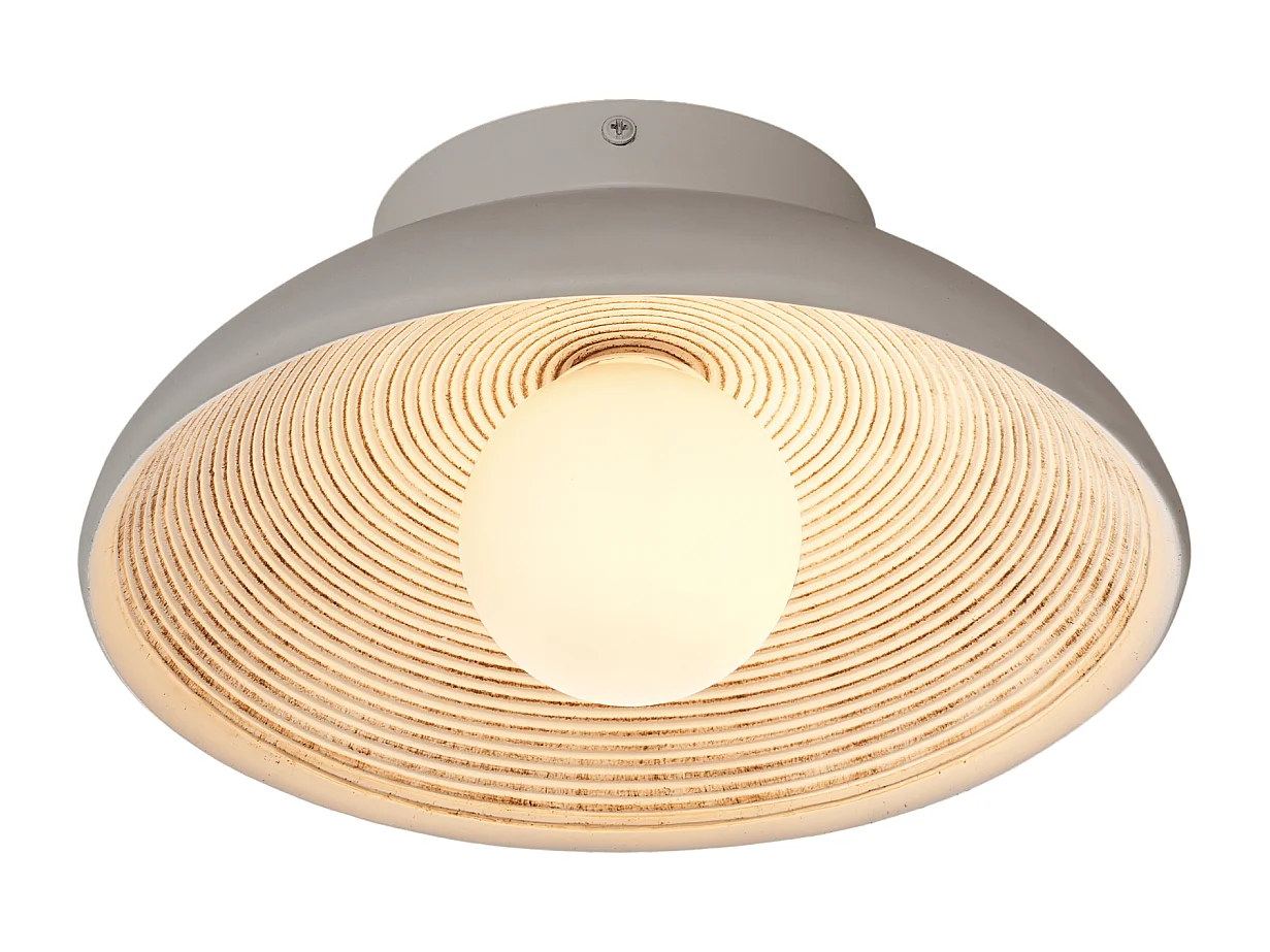 Applique ou petit plafonnier rond 27 cm en résine - Amaya