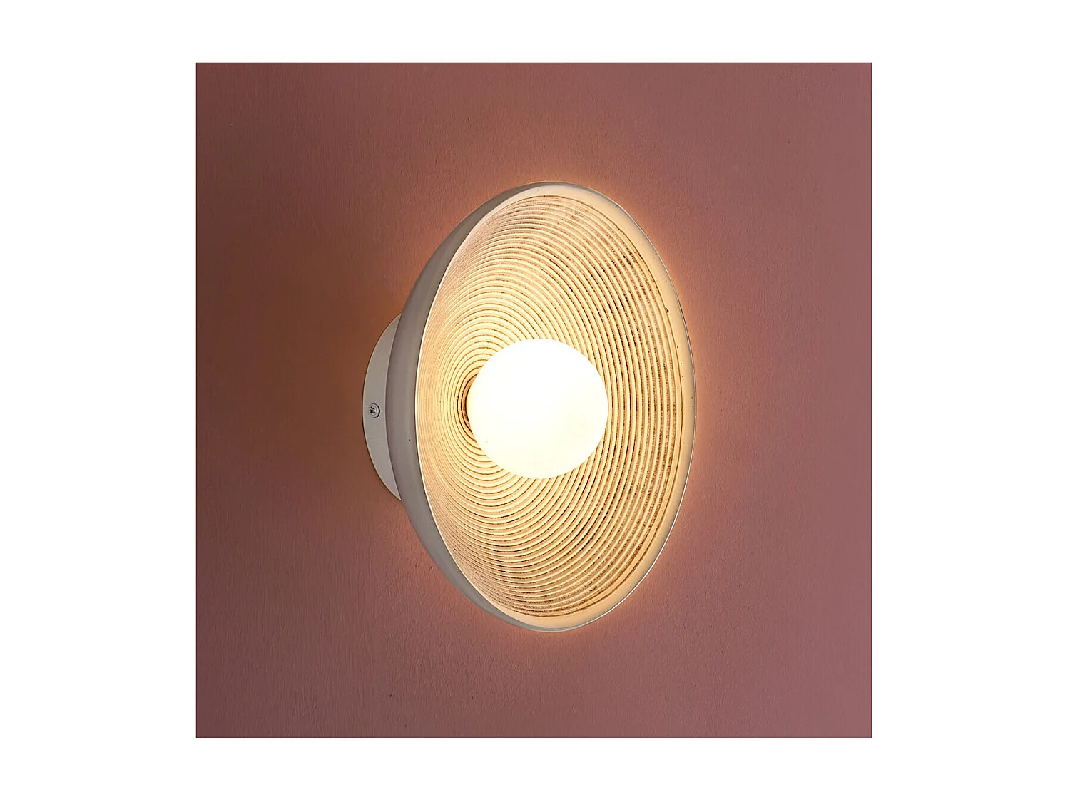 Applique ou petit plafonnier rond 27 cm en résine - Amaya