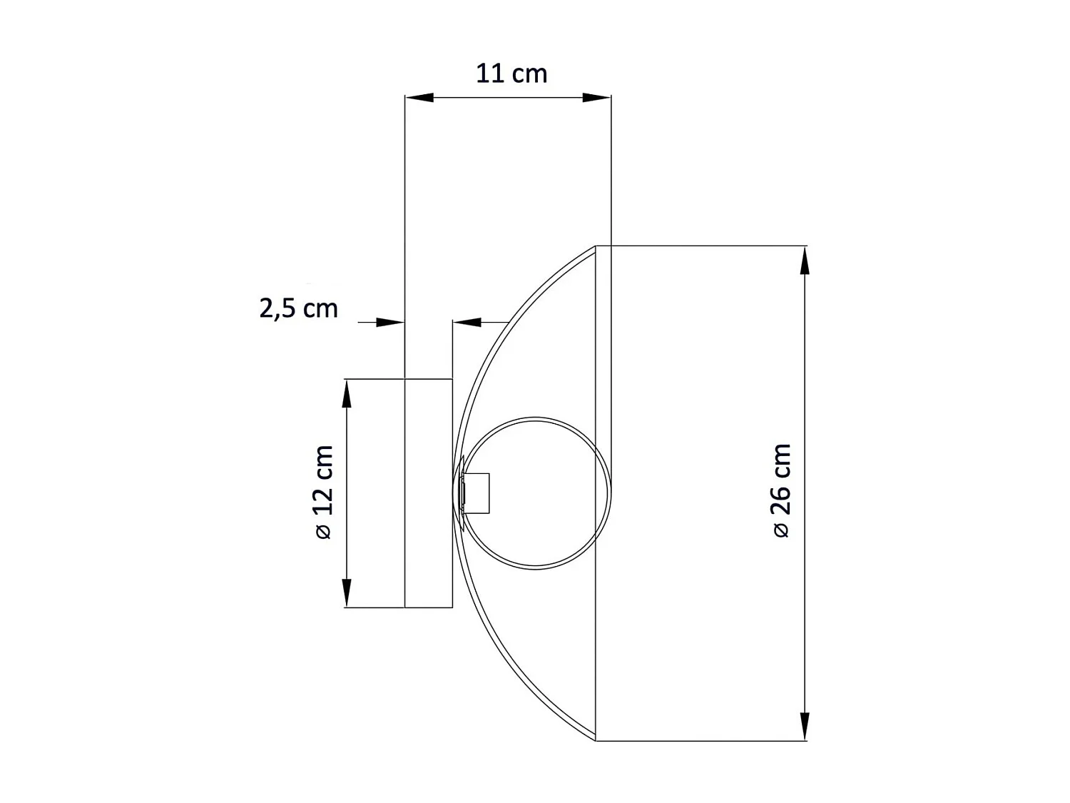 Applique ou petit plafonnier rond 27 cm en résine - Amaya