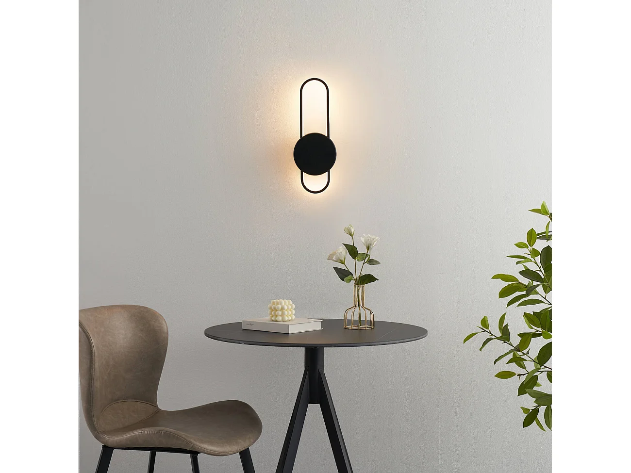 Applique tendance aluminium noir - Piani