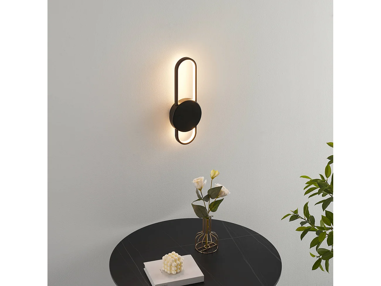 Applique tendance aluminium noir - Piani