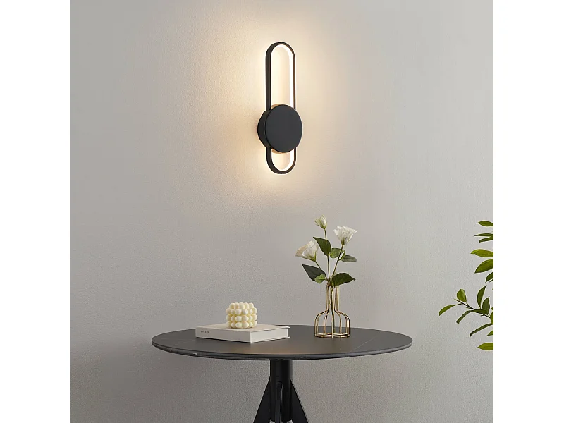 Applique tendance aluminium noir - Piani