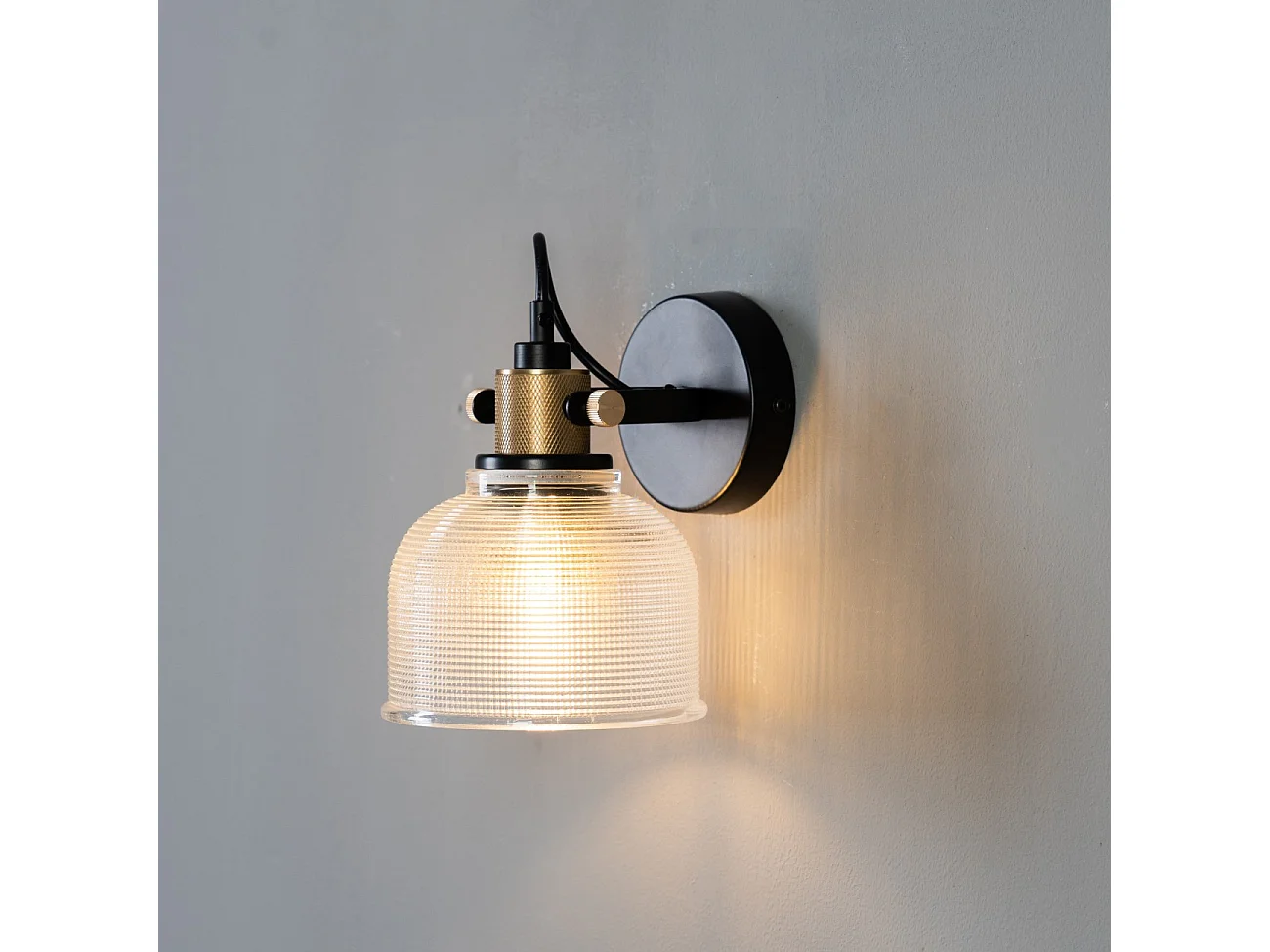 Applique cloche verre texturée - Vela