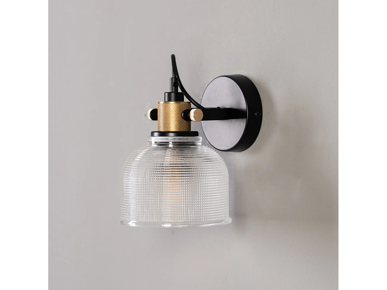 Applique cloche verre texturée - Vela