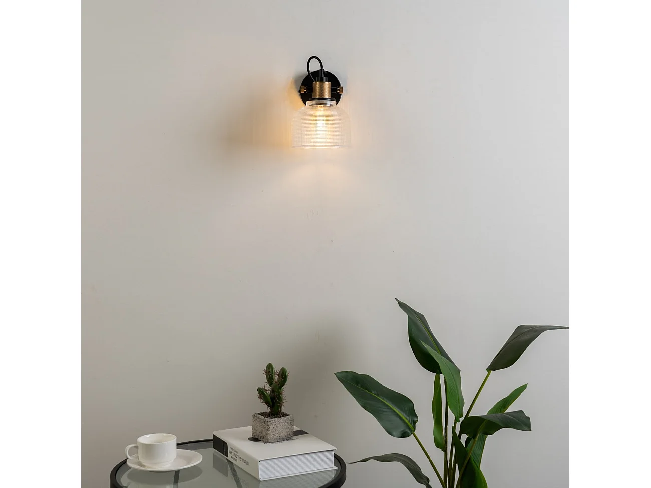 Applique cloche verre texturée - Vela