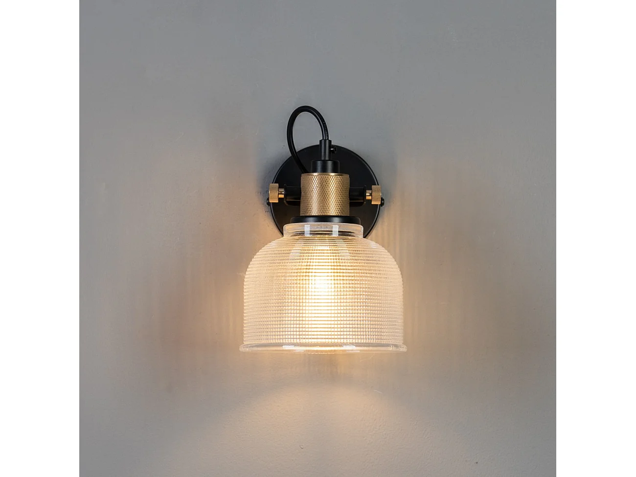 Applique cloche verre texturée - Vela