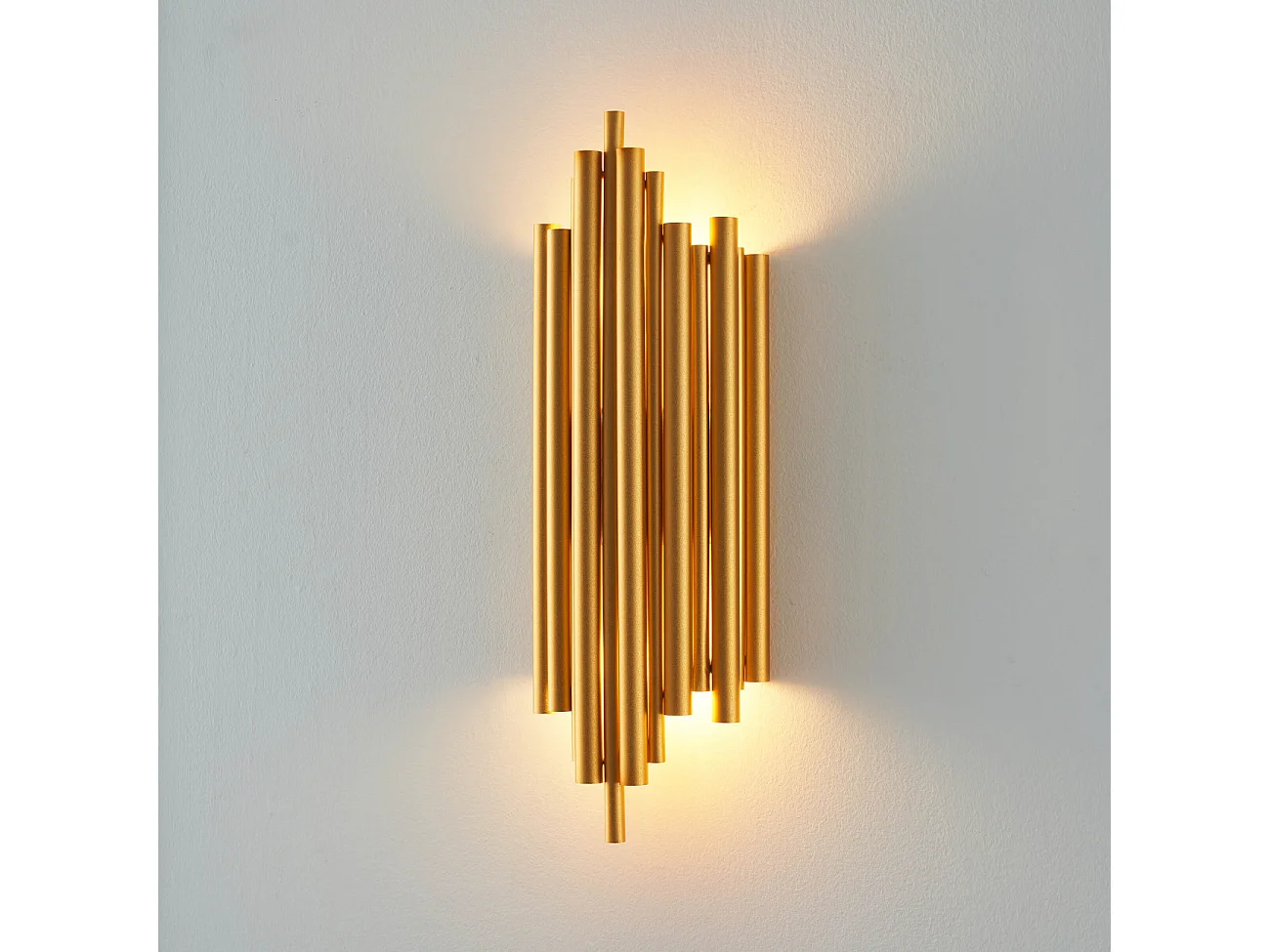 Applique murale dorée en aluminium - Rosela