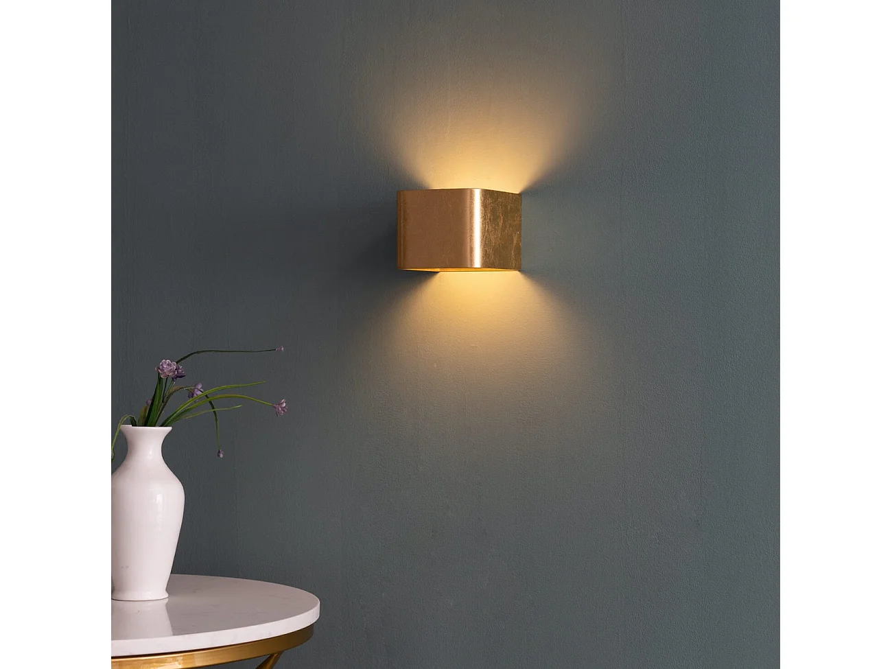 Éclairage mural à LED 6W - doré 10 cm - Quadra