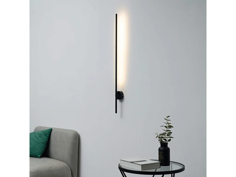 Applique longiligne noire lumière indirecte LED - Mandal