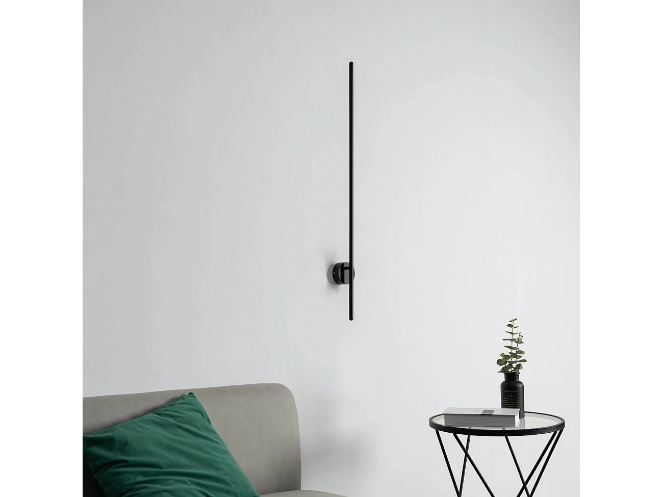 Applique longiligne noire lumière indirecte LED - Mandal