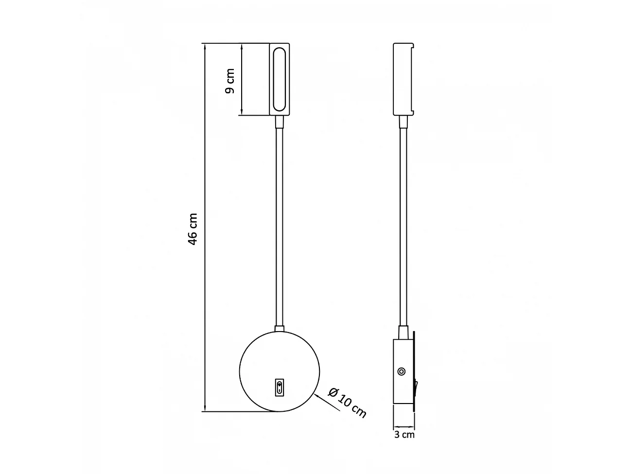 Liseuse LED orientable blanche - Norma
