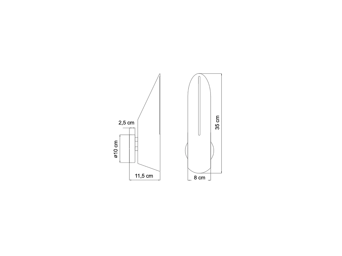 Applique murale cylindre doré lumière indirecte - Tingo