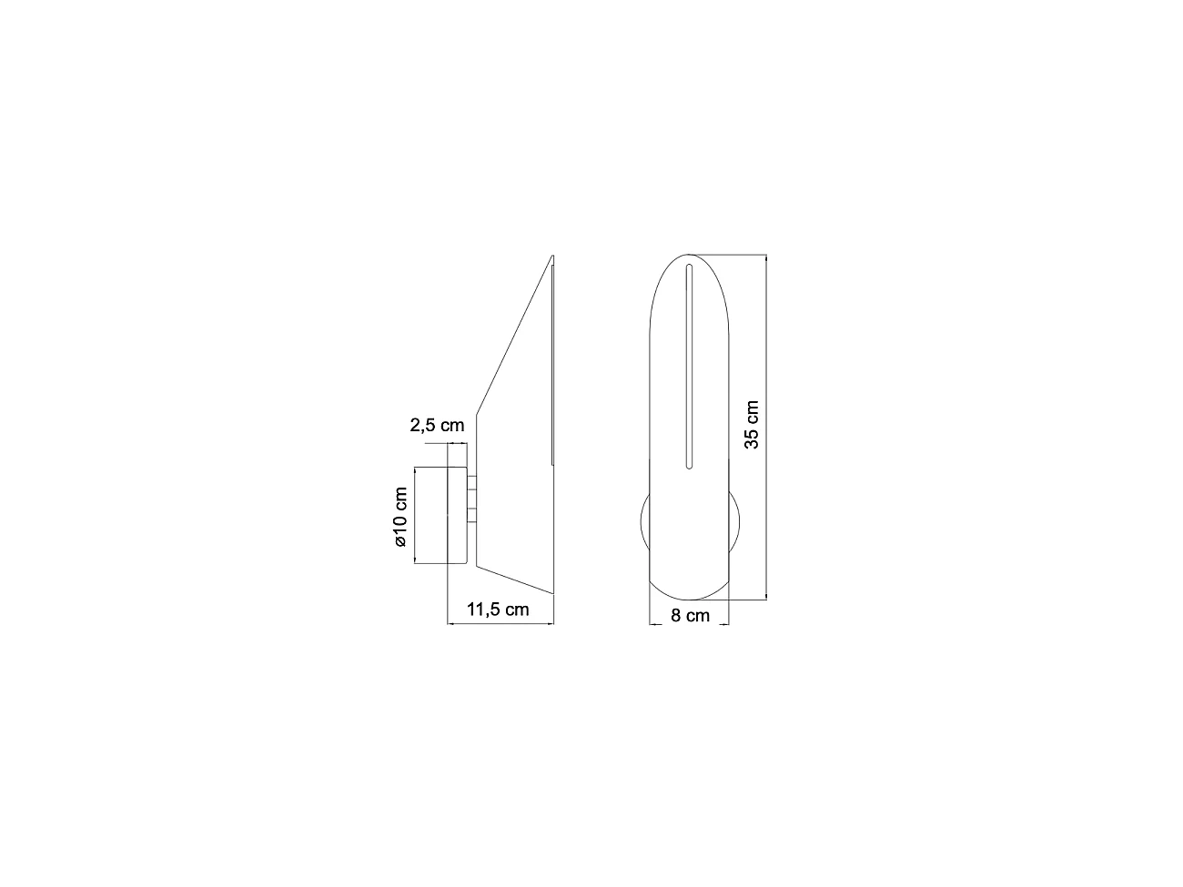 Applique murale cylindre doré lumière indirecte - Tingo