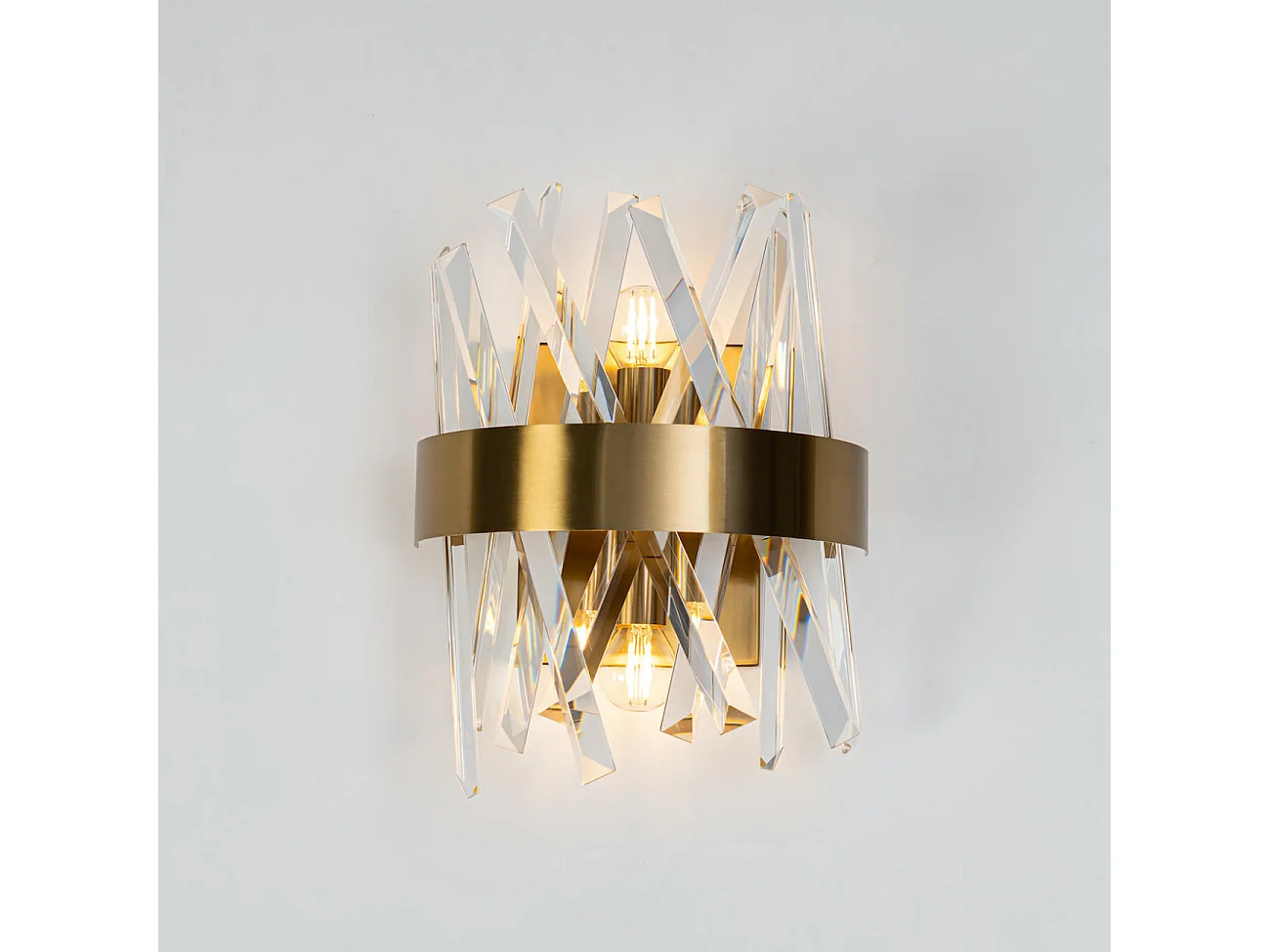 Applique murale luxe en cristal et métal doré - Ivanna