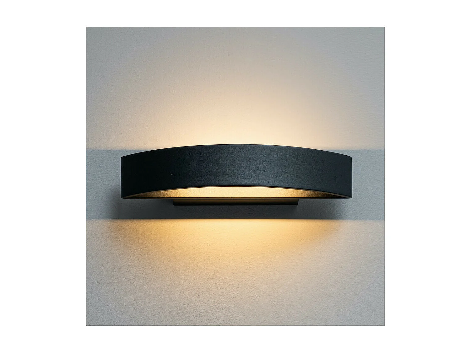 Applique noire demi-cercle LED - Attica