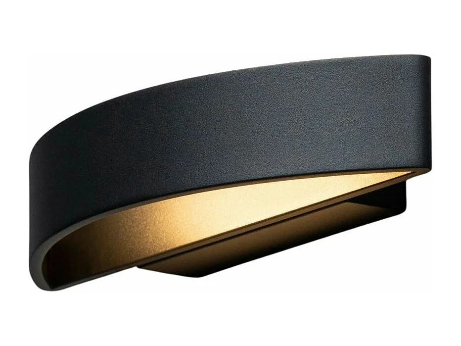 Applique noire demi-cercle LED - Attica