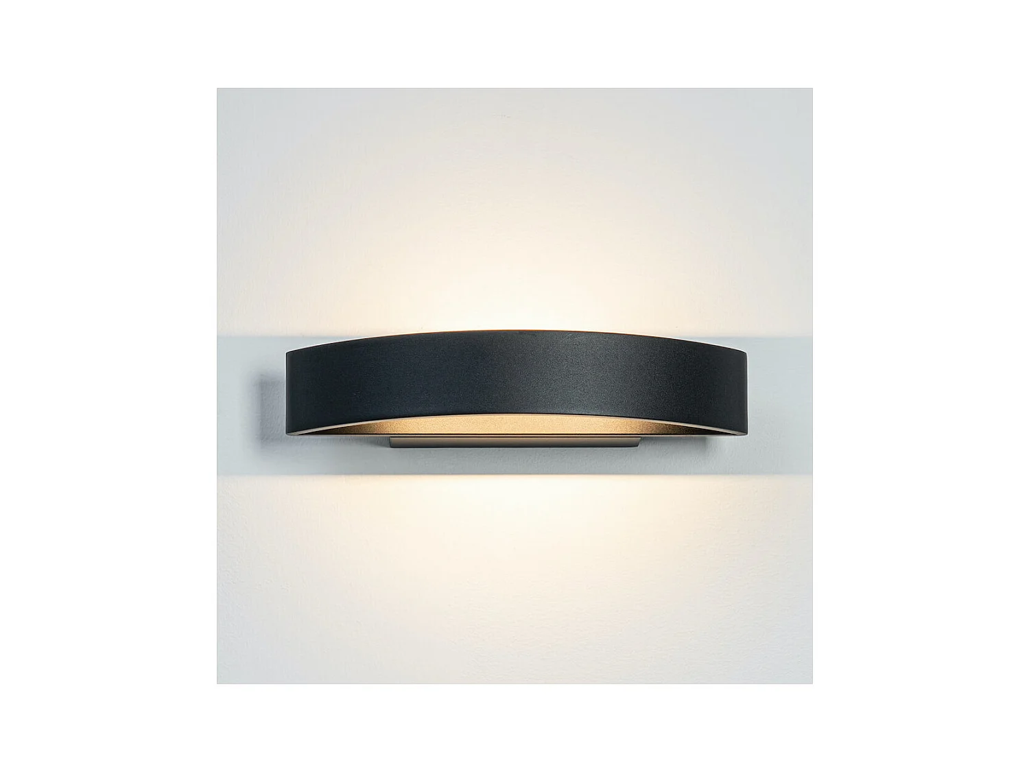 Applique noire demi-cercle LED - Attica