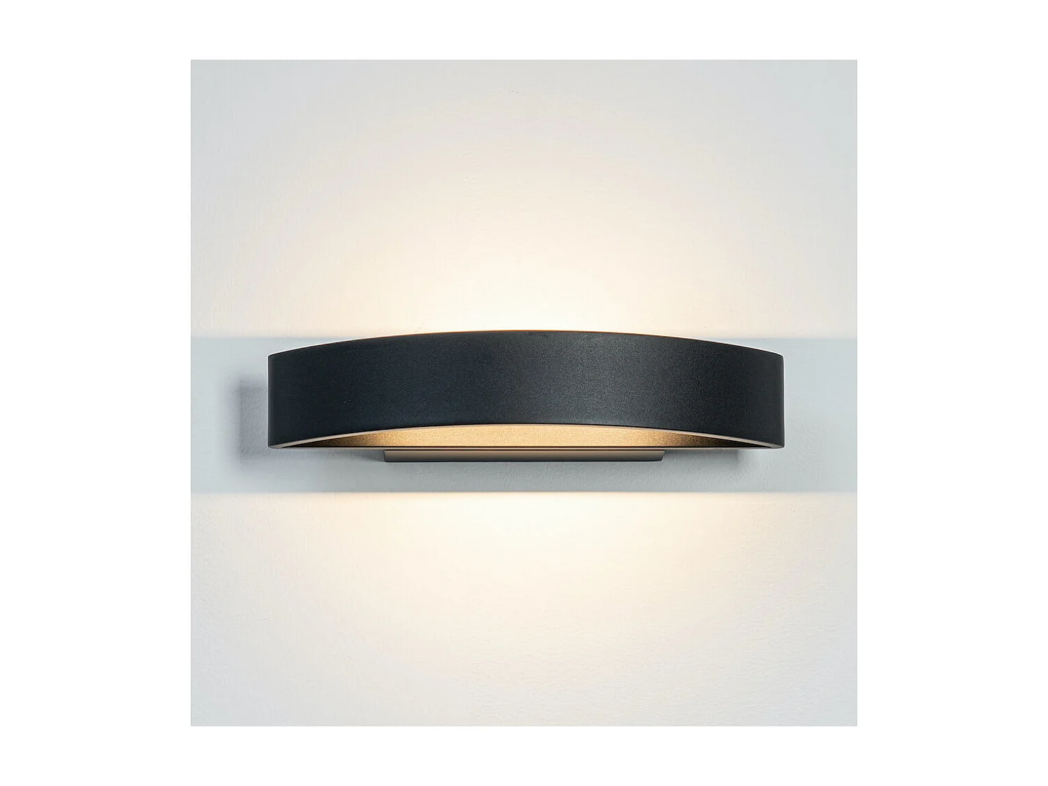 Applique noire demi-cercle LED - Attica
