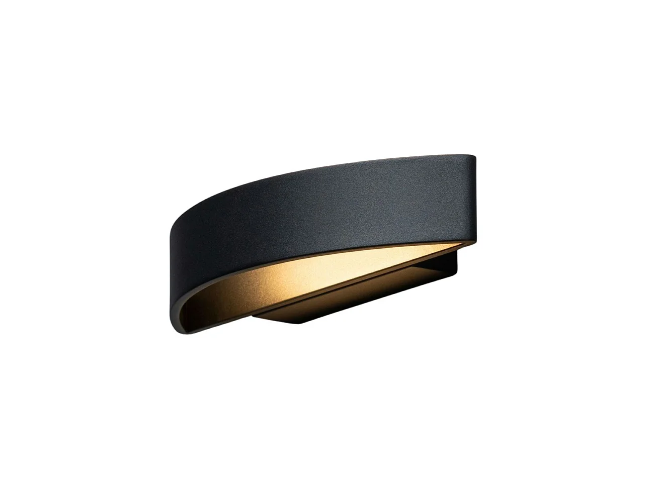 Applique noire demi-cercle LED - Attica