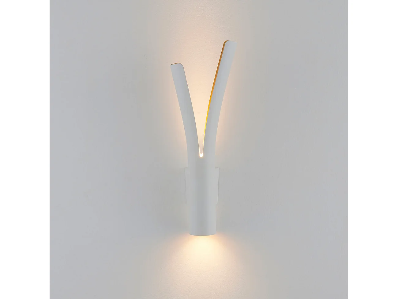 Applique LED blanche intérieur or double faisceau - Nelia