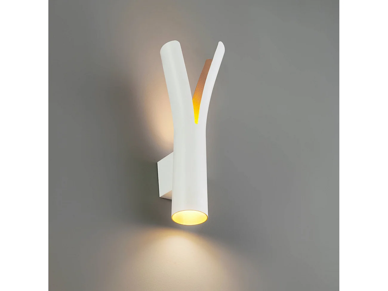 Applique LED blanche intérieur or double faisceau - Nelia