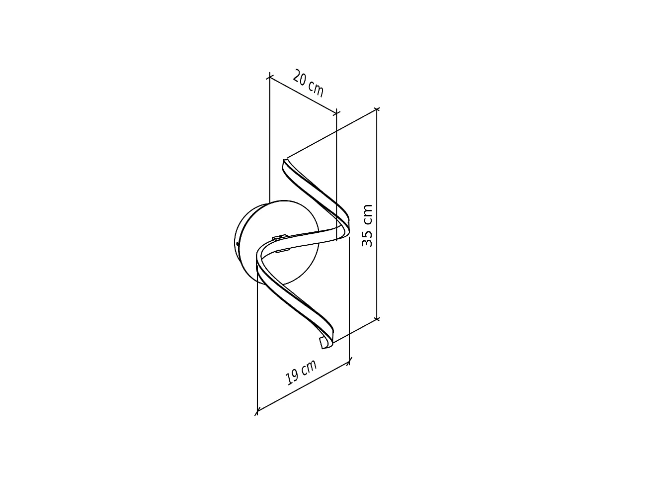 Applique murale tres design LED - Vortex