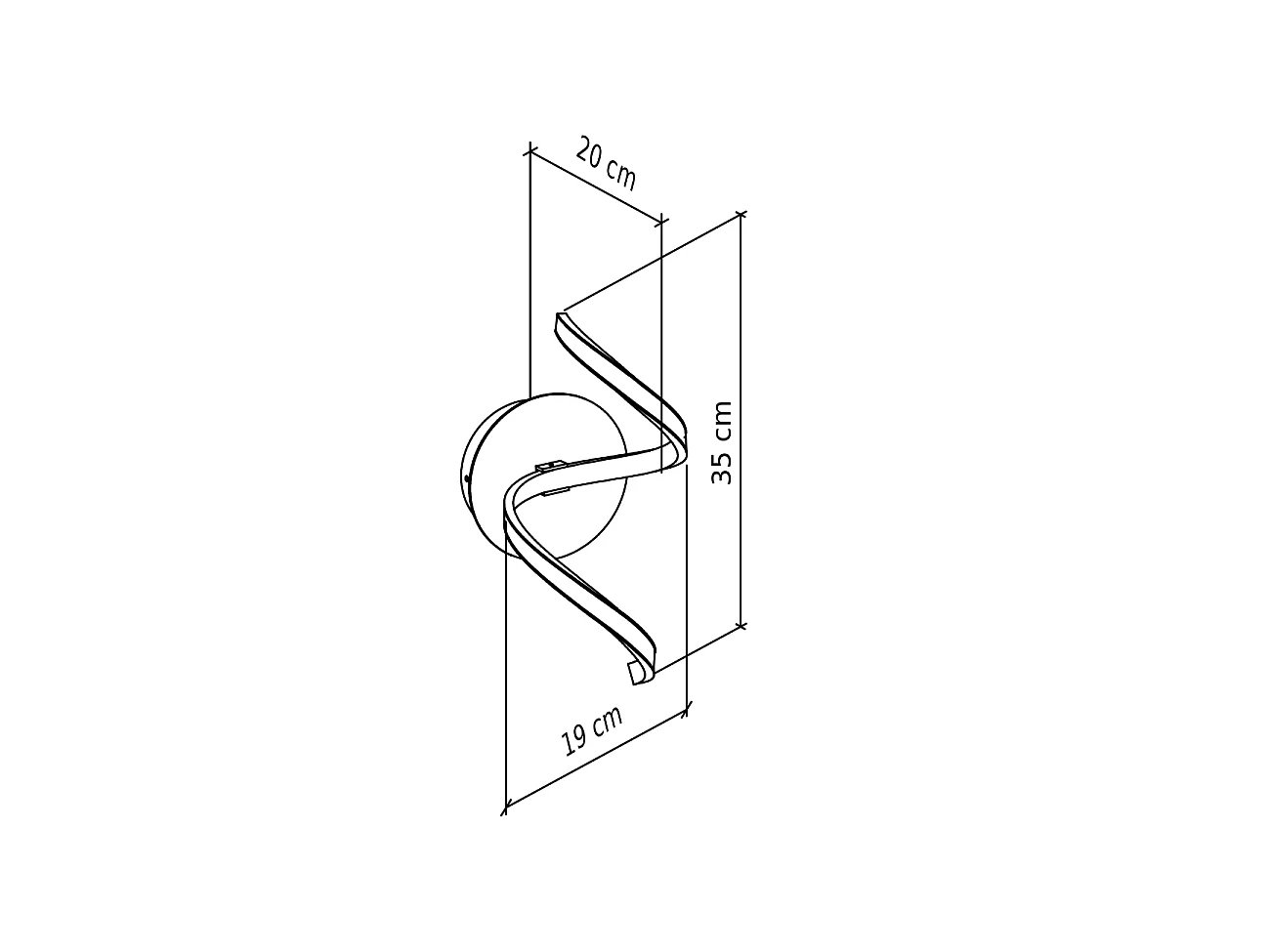 Applique murale tres design LED - Vortex