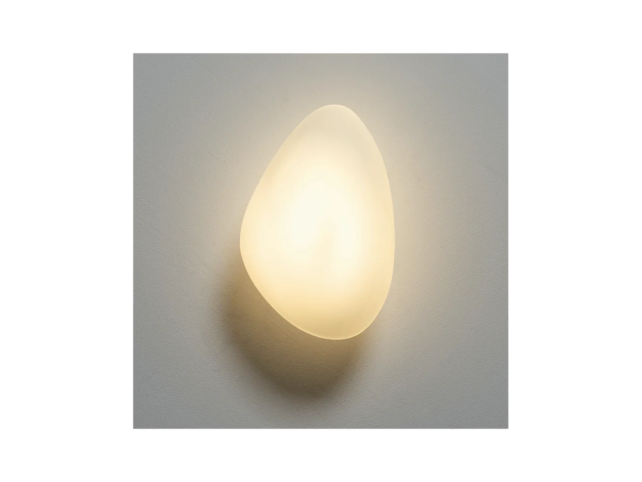 Applique en verre blanc opalin - Veglia