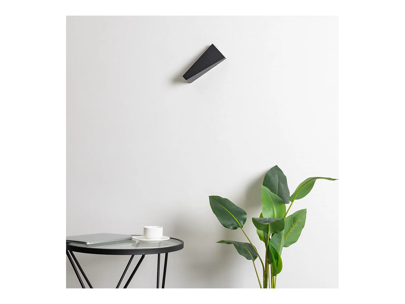 Applique double faisceau LED noir IP54 - Helsinki